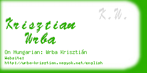 krisztian wrba business card